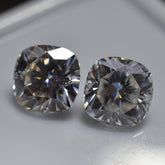 CERTIFIED Moissanite 3x3 MM VVS1 D Color Pair Square Cushion Cut 2 Pcs Gemstone